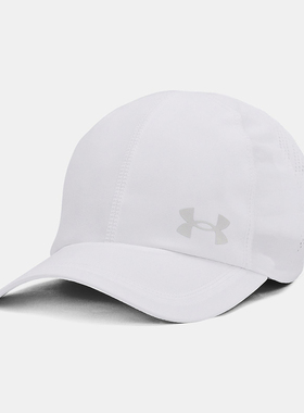 UA安德玛棒球帽同款男女白色运动透气网孔鸭舌帽 1383477-100