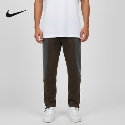 Nike耐克直筒裤男裤子25冬新款拼接撞色运动裤针织长裤IF1324-212