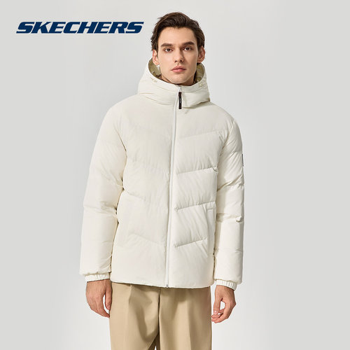 SKECHERS斯凯奇男外套冬短款羽绒服防风保暖加厚御寒上衣L425M005