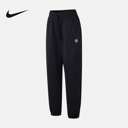 NIKE耐克女裤26春新款加绒运动裤宽松收口黑色休闲长裤IF0255-010