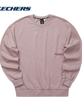 SKECHERS斯凯奇春季中性休闲运动圆领针织套头卫衣 L124U155-04JD