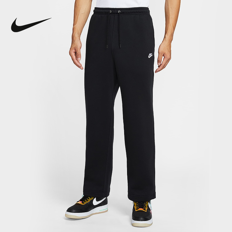 NIKE耐克长裤男裤子25秋冬新款宽松加绒卫裤直筒运动裤FN3732-010
