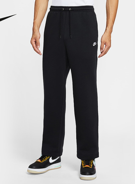 NIKE耐克长裤男裤子25秋冬新款宽松加绒卫裤直筒运动裤FN3732-010