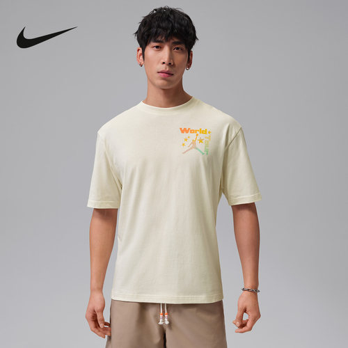 NIKE耐克男短袖2026夏Jordan图案印花宽松圆领运动T恤IF3156-110
