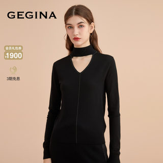 【100%绵羊毛】GEGINA吉吉娜纯羊毛毛衣女针织衫上衣毛衫商场同款