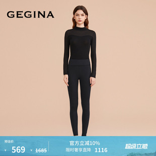 瑜伽裤 GEGINA吉吉娜新款 高腰紧身黑色修身 打底裤 女外穿商场同款