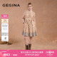 撞色印花连衣裙气质时髦衬衫 新品 GEGINA吉吉娜秋冬季 裙子 棉