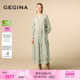 GEGINA吉吉娜女装 蕾丝连衣裙V领宽松显瘦长裙子女配腰带 高级法式