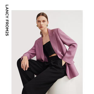 新款 女2024年春季 ELITEE醋酸高级感通勤职业西装 朗姿欧洲EiLEEN