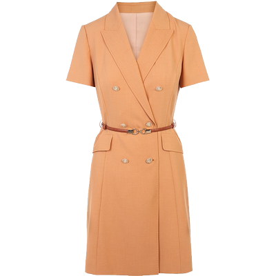 [朗姿奥莱]【朗姿Basic衣橱】法式气质通勤西装裙独特连衣裙夏新