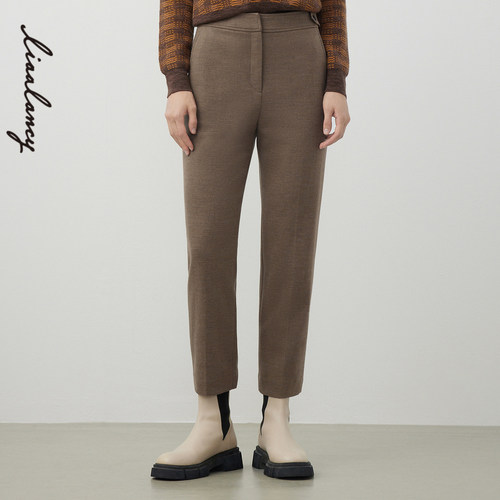 九分裤长 直筒裤型 设计感腰袢