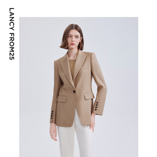 新款 朗姿2024春季 法式 职业正装 西服外套女 气质西装 意大利设计