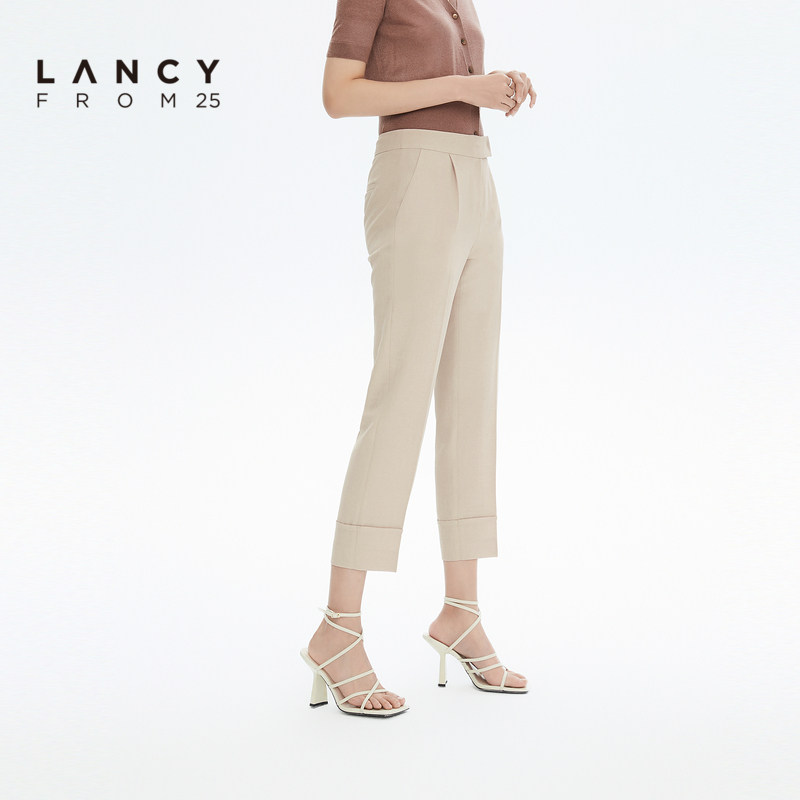 [朗姿奥莱]LANCY/悦朗姿女装女商场同休闲裤子夏季新款小脚裤子商图片