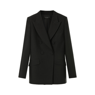 朗姿欧洲EiLEEN 朗姿奥莱 ELITEE羊毛黑色西装 七七酱直播间