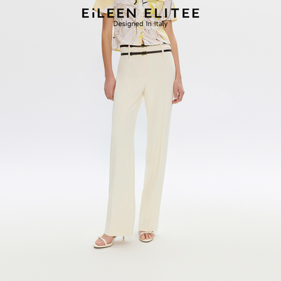 [朗姿奥莱]朗姿欧洲EiLEEN ELITEE通勤西裤简练直筒西装裤2025年