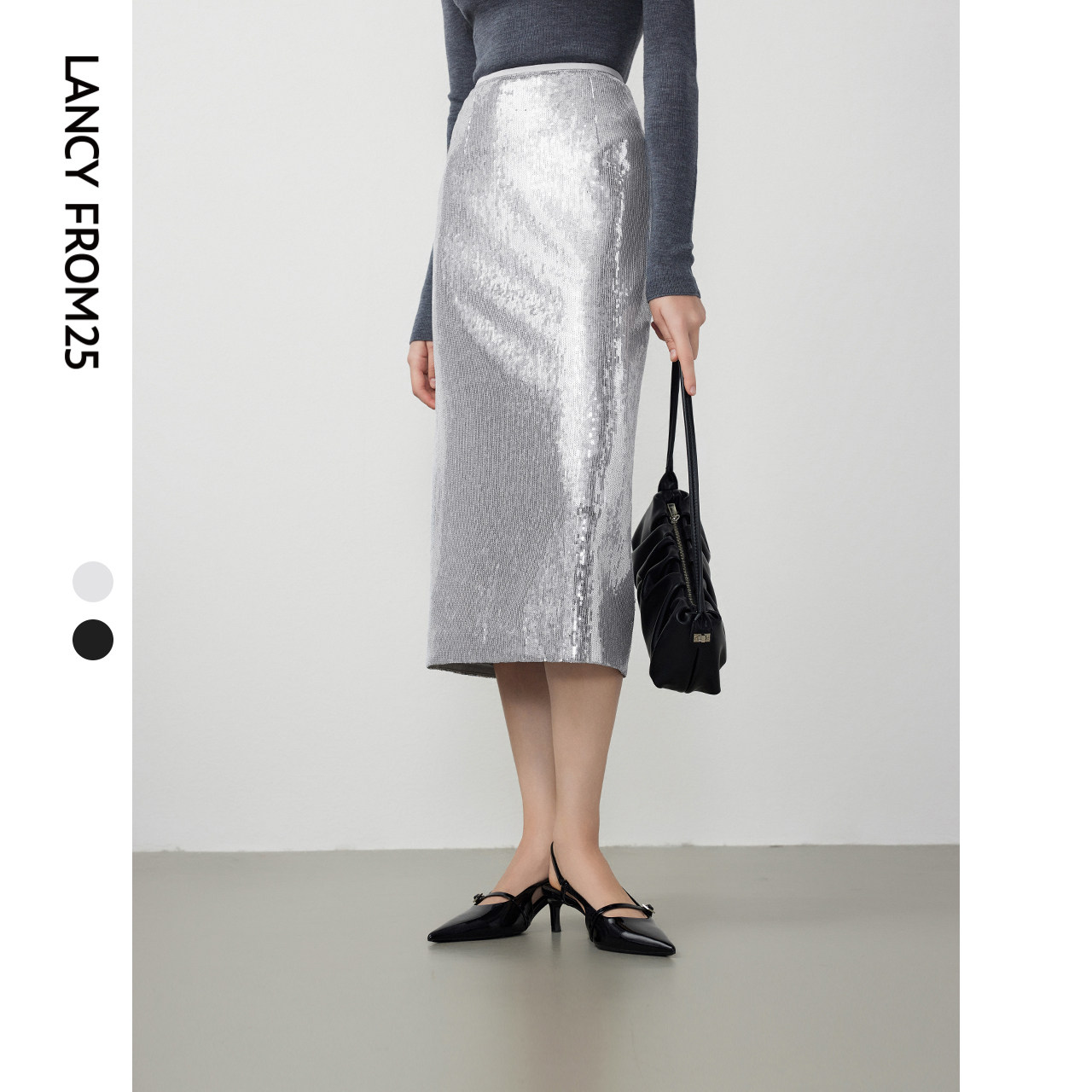 [朗姿奥莱]【榴光异彩】朗姿复古亮片高级感设计感气质裙2024春季,女装/女士精品,半身裙,淘宝优惠券,粉丝福利购,淘宝优惠卷