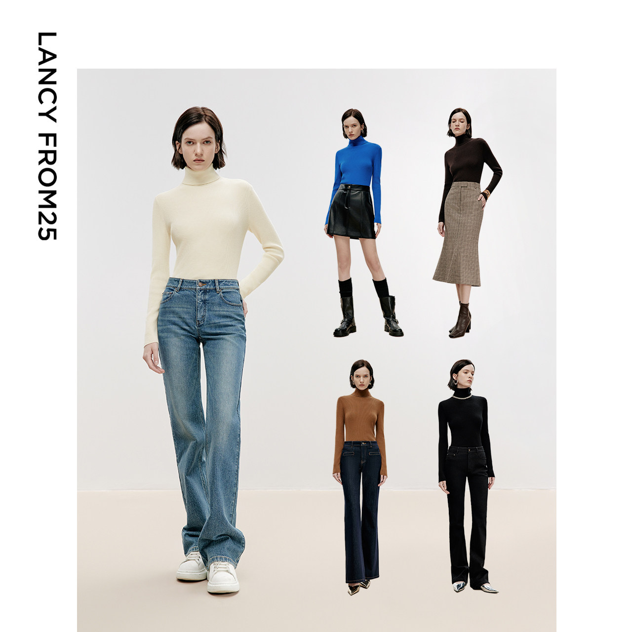 【七七酱直播间】【明星同款】朗姿欧洲纯羊毛内搭简约修身内搭