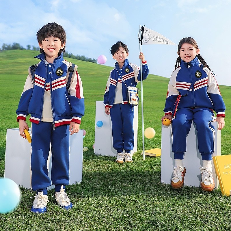 小学生校服男女童蓝色英伦开学套装春秋季运动员老师幼儿园三件套