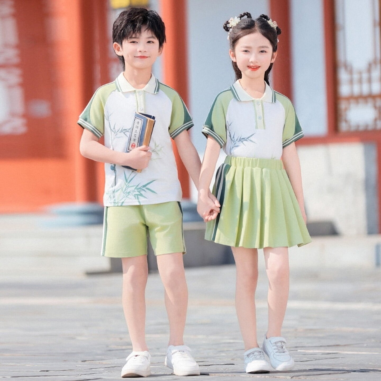 学院风班服年级纯棉团体唐汉入园照西装毕业装民族百褶裙合唱裤子