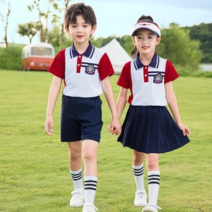 jk春装 小学生班服夏令营三件套薄款 班级服装 两件套 韩版 夏秋亲子装