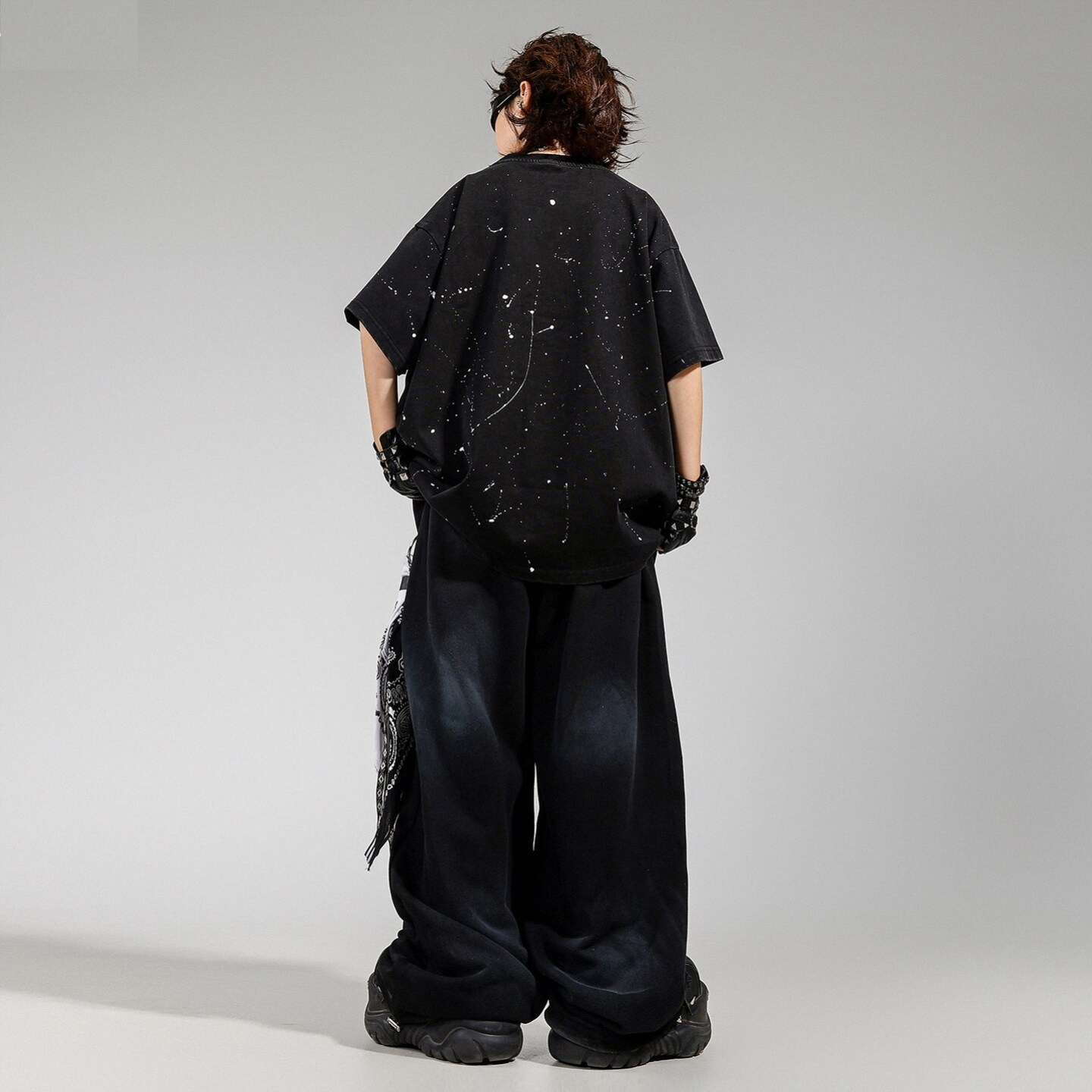 少儿hiphop演出表演夏天短袖服装poping舞台时尚女童breaking潮