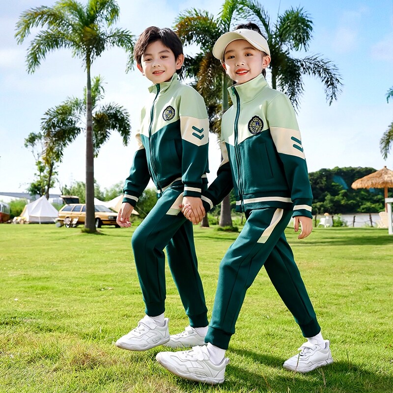 小学生校服拼色男女款韩版外套开幕式运动新款春夏三件套运动套装