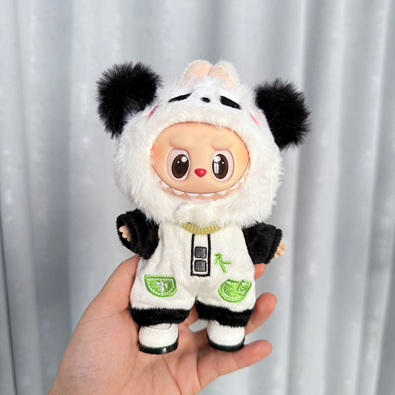 仅衣服] 一二代钥匙扣Labubu衣服挂件拉布布坐坐派对熊宝欢乐装萌