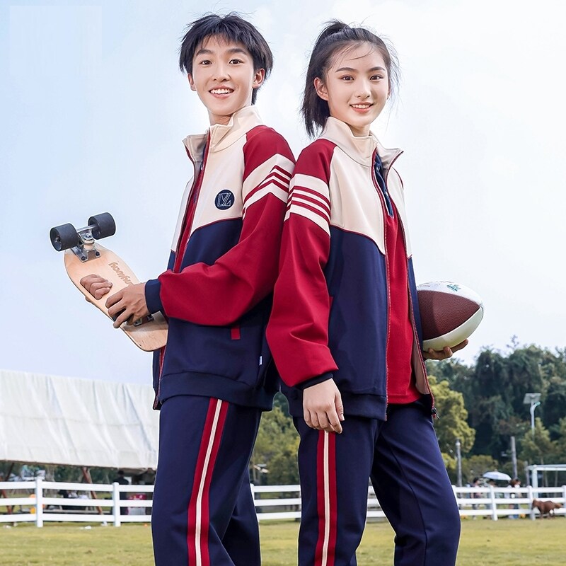 学院风班服中小学生三件套校服合影女童演出服棒球运动外套韩版