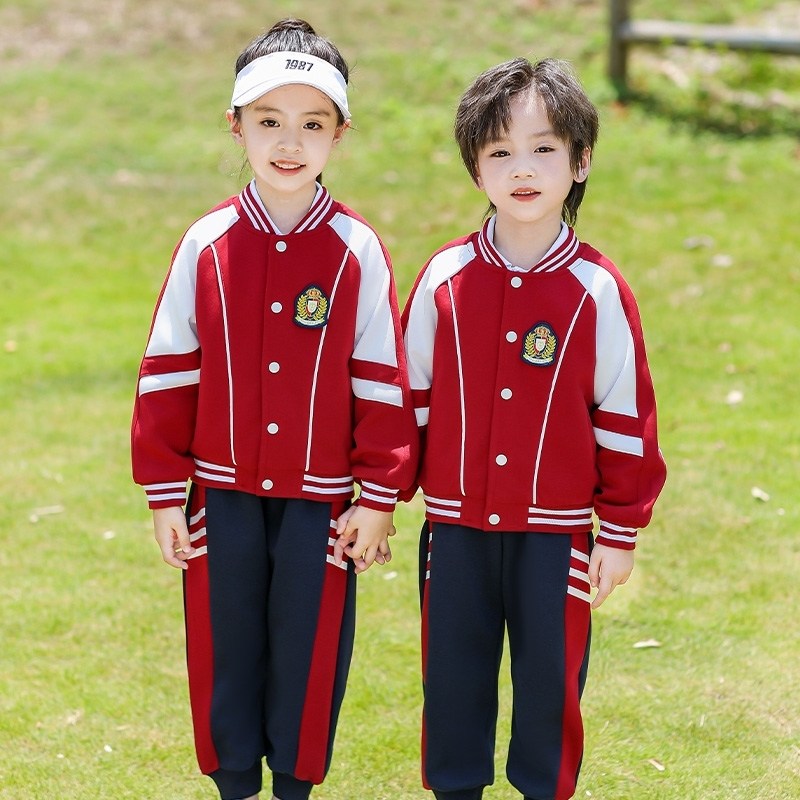 幼儿园班服开衫合唱棒球服糖果色表演英伦风春游典礼团体黄色春季