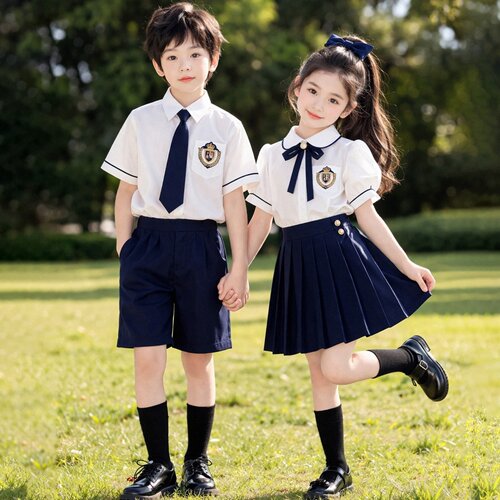 中学生运动服表演服短袖运动会T恤合唱啦啦队套装两件套夏装大班