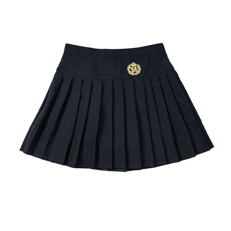 幼儿园园服中小学生百褶裙拍照半身裙诗朗诵jk藏青色短裙表演纯棉
