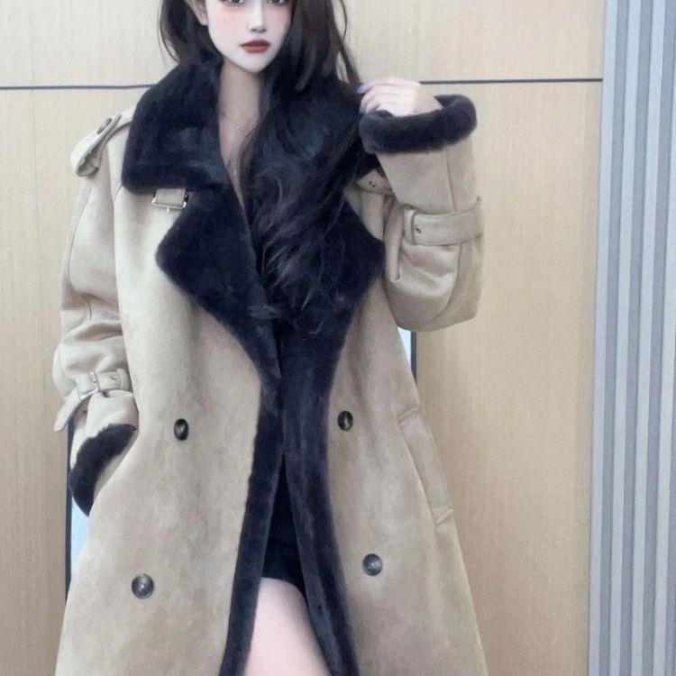 2025麂皮皮毛一体羊羔外
