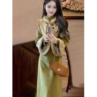 加绒加厚中国风气质旗袍