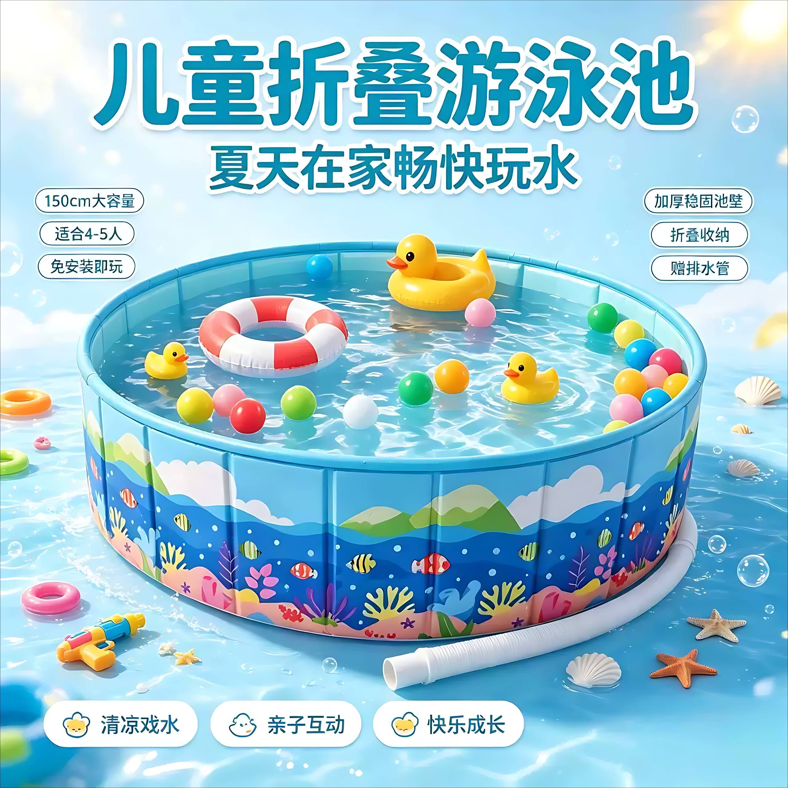 折叠游泳池免充气安装夏季婴儿