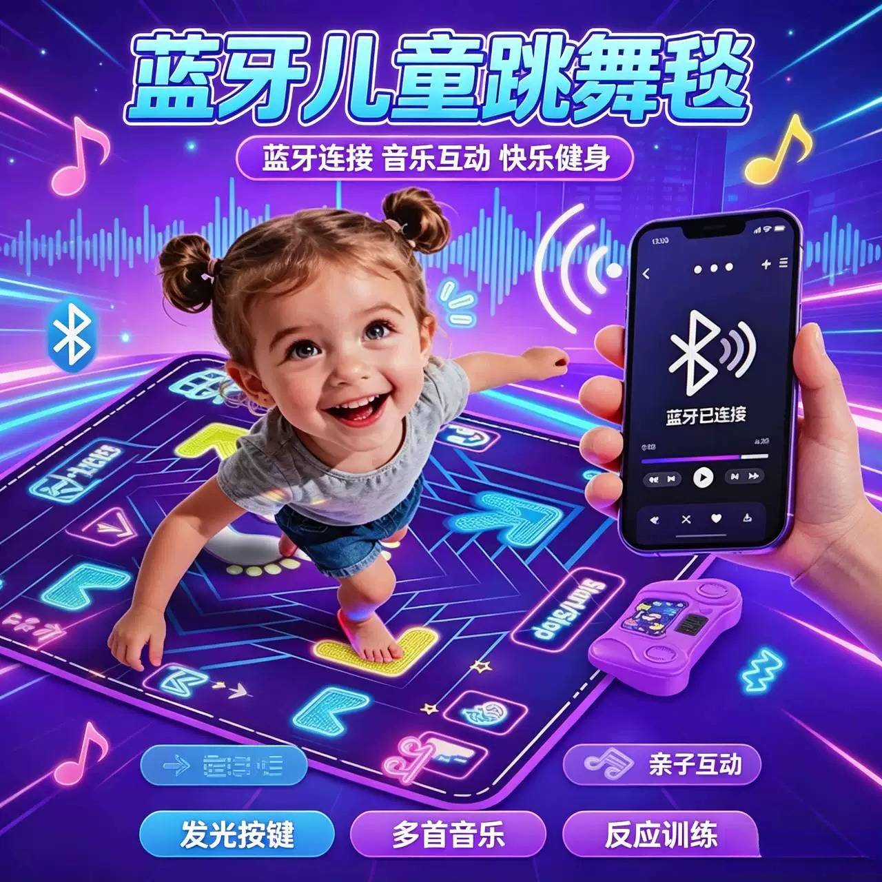 儿童跳舞毯动感闯关游戏垫玩具