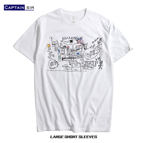 美剧人生切割术手绘地图短袖T恤