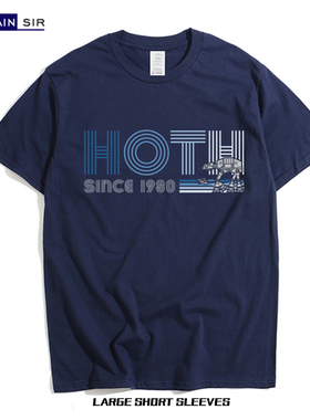 星球大战 霍斯Hoth冰冻星球 创意设计 复古1980年周边衣服短袖t恤