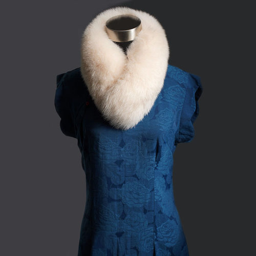 狐狸毛双面磁吸围脖毛绒围巾秋冬女保暖真毛皮草毛领子明星类似款