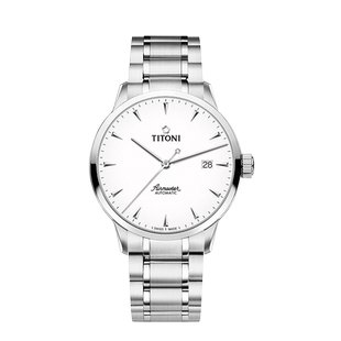 Titoni瑞士梅花手表情侣腕表男空霸系列日历自动机械手表女旗舰店