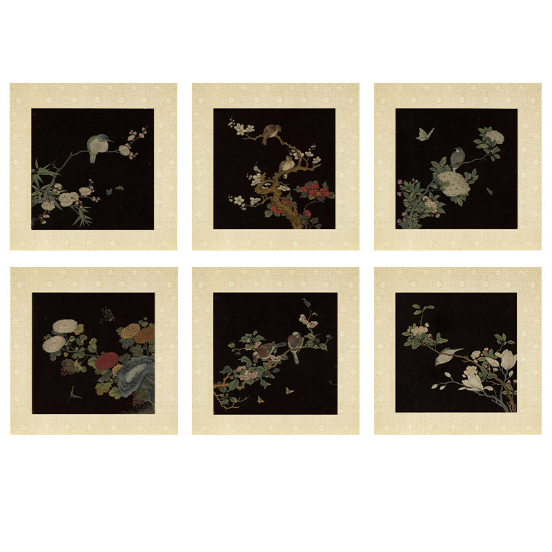 中古风花鸟装饰画芯新中式客厅民宿书房茶门窗背景墙贴自粘贴纸画,家居饰品,现代装饰画,淘宝优惠券,粉丝福利购,淘宝优惠卷