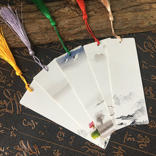 书签纸空白卡古风DIY牛皮纸流苏手绘中国风书签创意小清新学生用