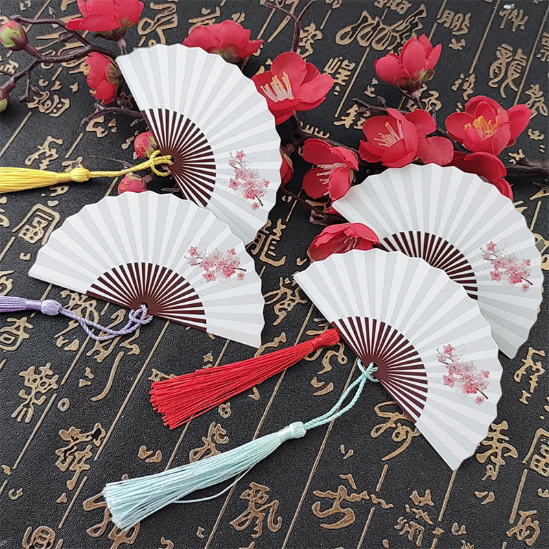 空白扇形文艺中国风书签学生diy手工自制古典流苏礼品材料包纸质