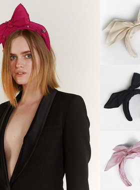 【国现黑】乌克兰设计师Ruslan Baginskiy新款时尚多色蝴蝶结发带