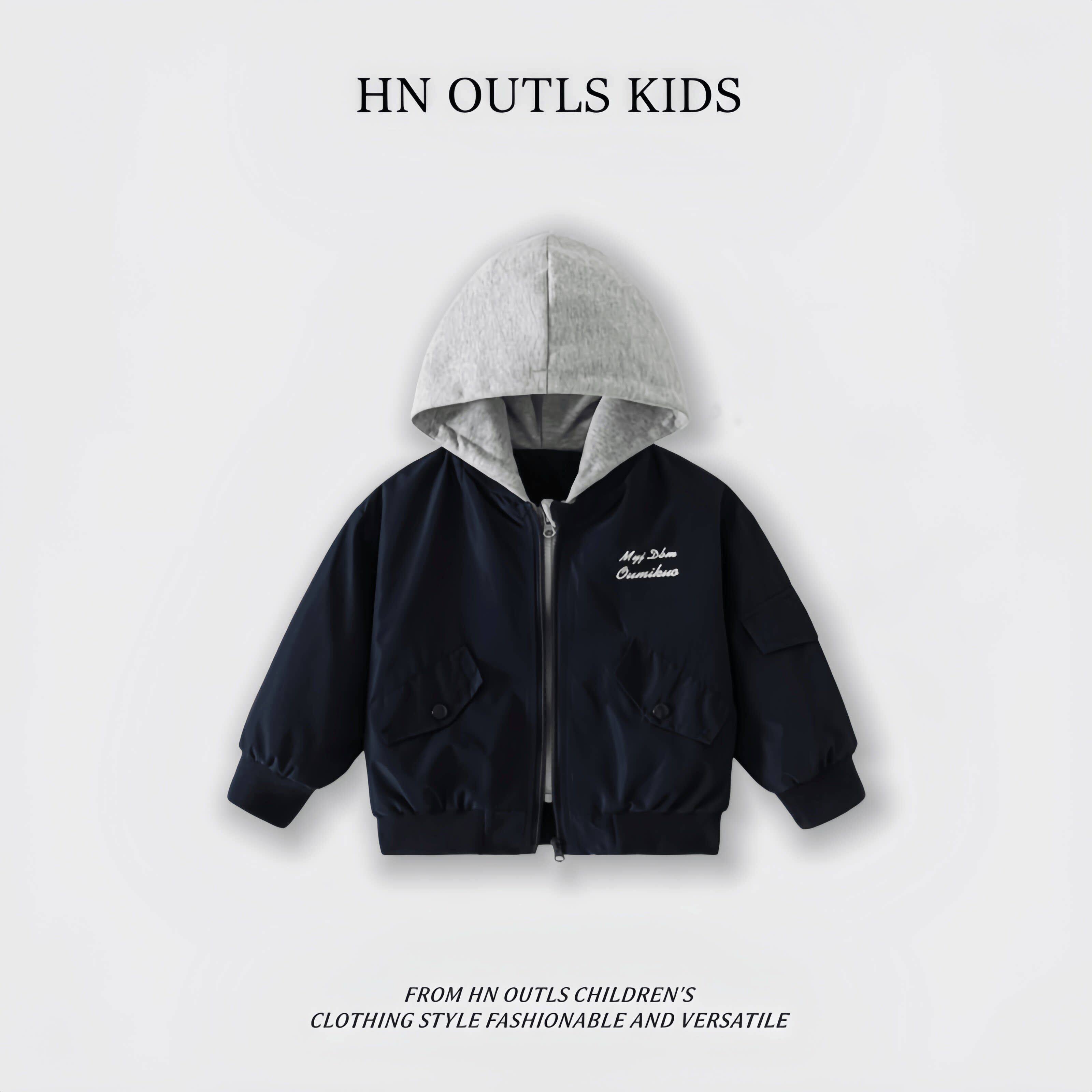 HNOUTLS儿童棒球服外套