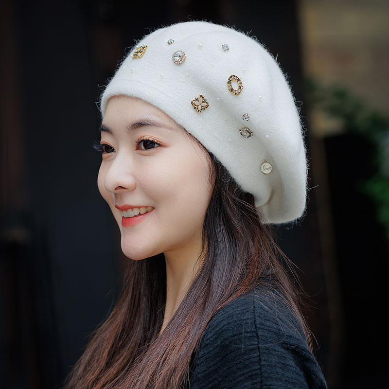 贝雷帽女款羊毛秋冬季保暖时尚