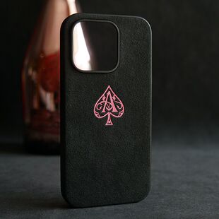 黑桃A适用苹果17ProMax手机壳alcantara欧缔兰翻毛皮iPhone16新款 14全包防摔promax商务简约防滑 Air夜店风15