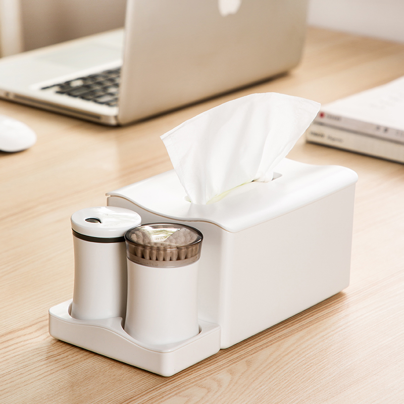 餐桌纸巾盒抽纸盒牙签盒一体