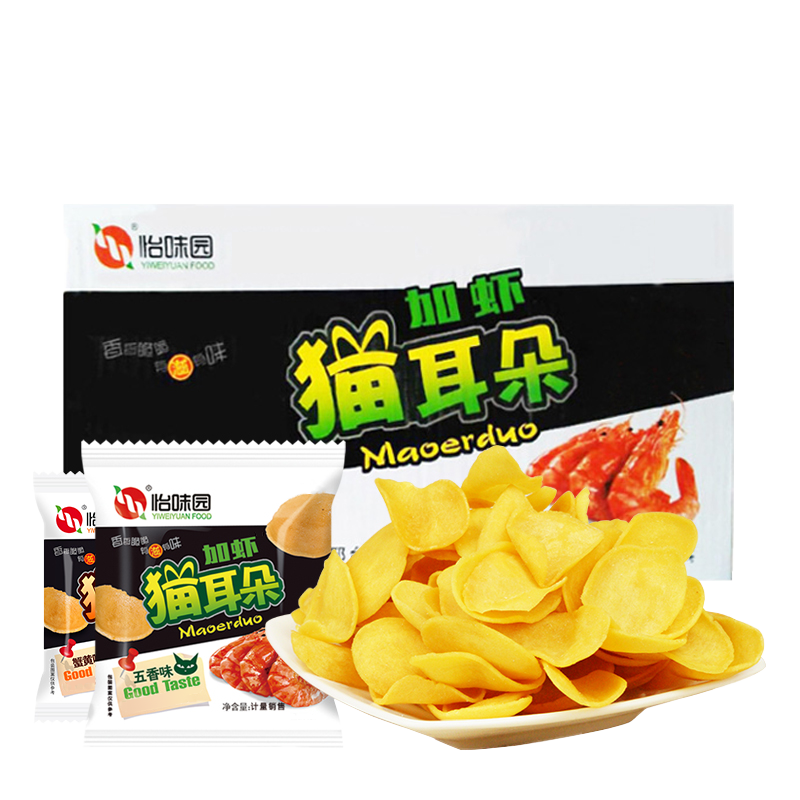 河北特产怡味园6斤加虾猫耳朵休闲膨化零食办公小吃怀旧童年食品