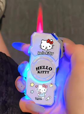 创意卡通旋转指尖陀螺红色焰防风高颜值闪光彩灯网红送礼点火解压