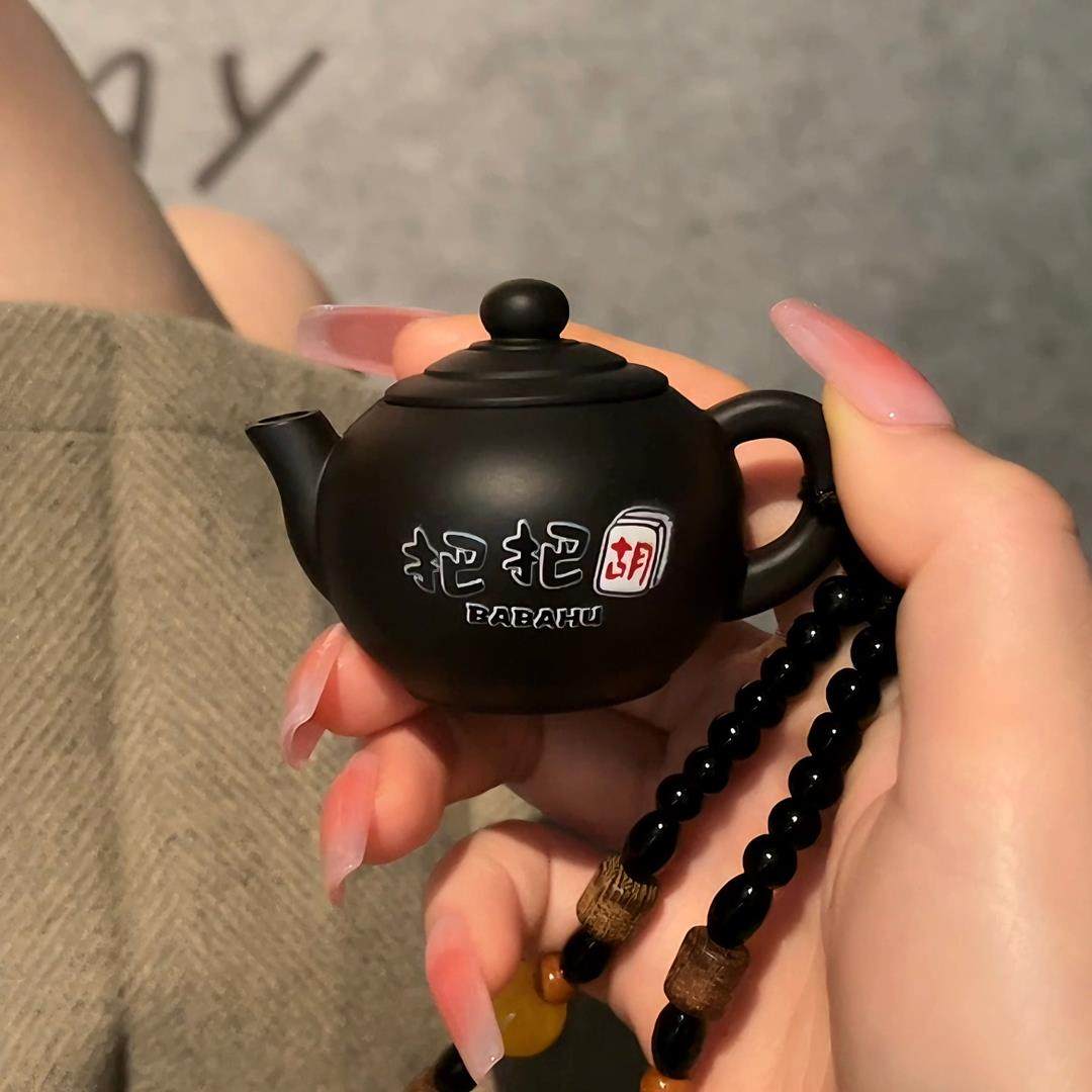创意西施壶把把壶打火机国潮茶壶趣味摆件防风粉色火焰送男友闺蜜